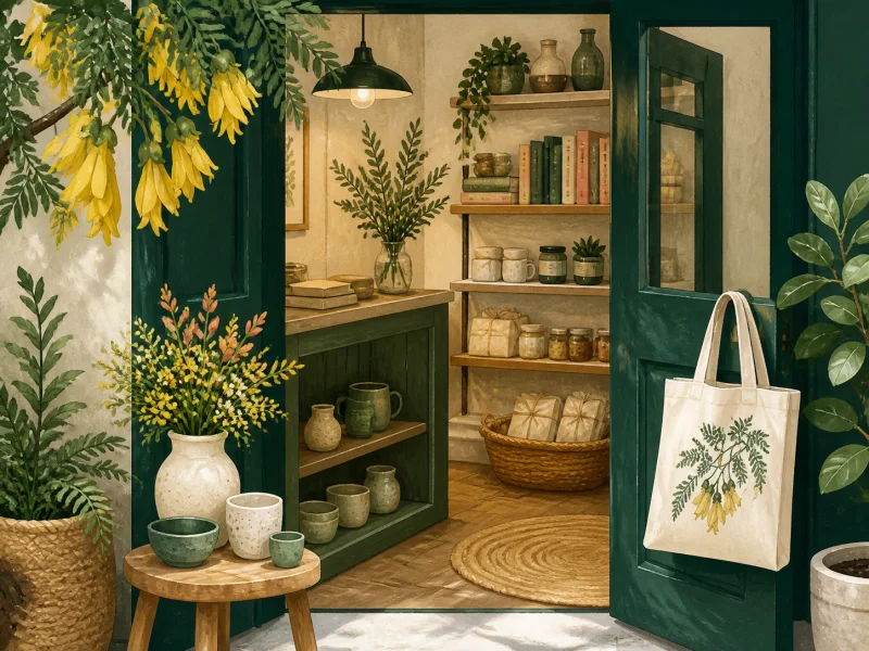 Illustrated independent local shop